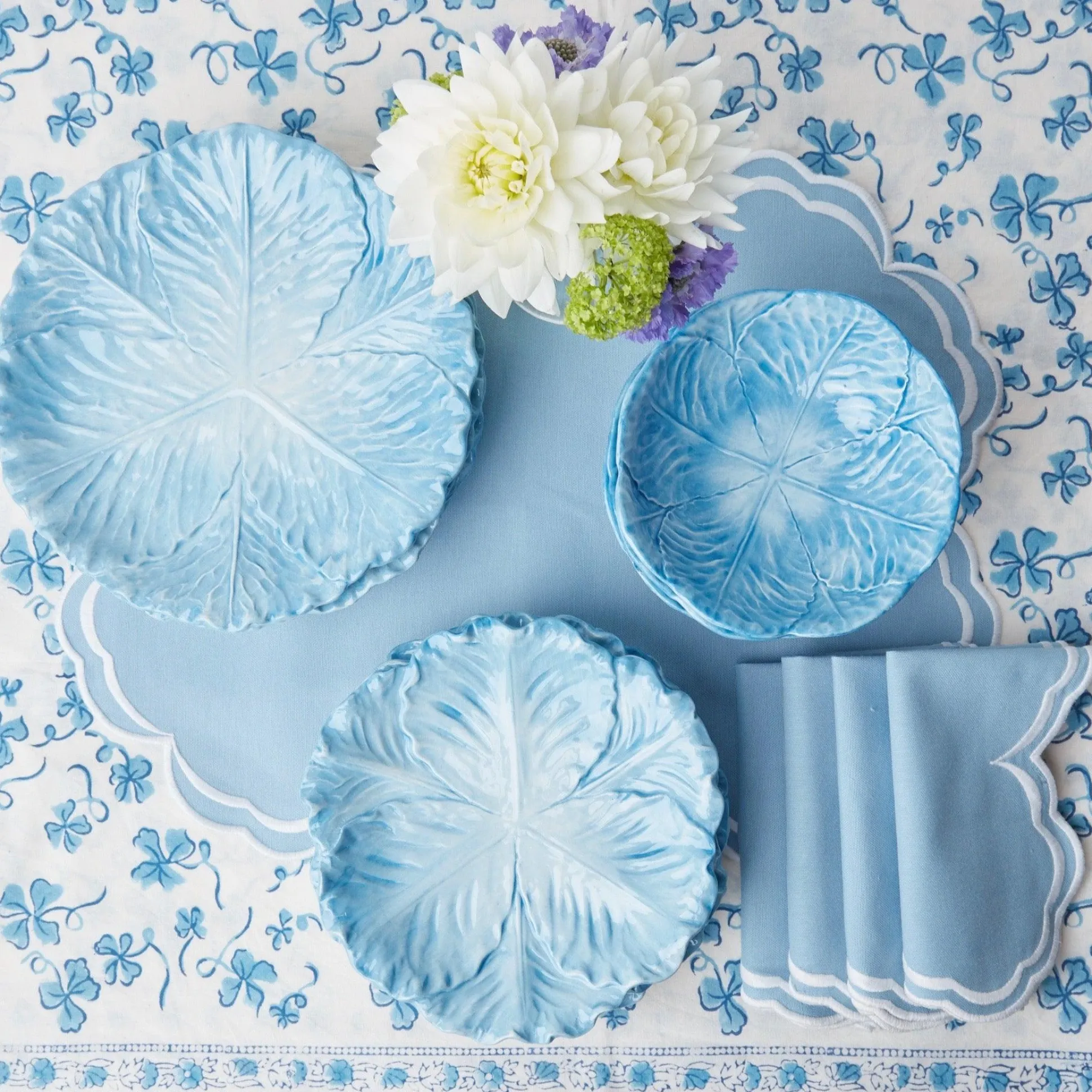 Serena Cornflower Blue Napkins (Set Of 4)