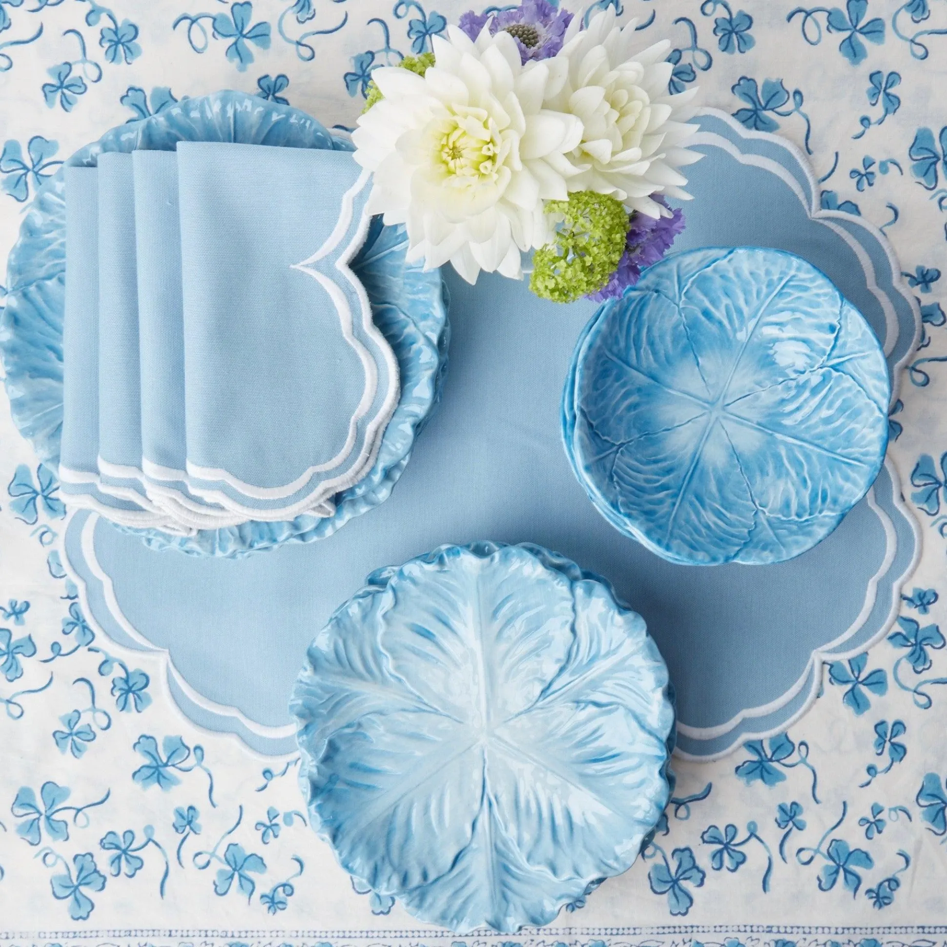 Serena Cornflower Blue Napkins (Set Of 4)
