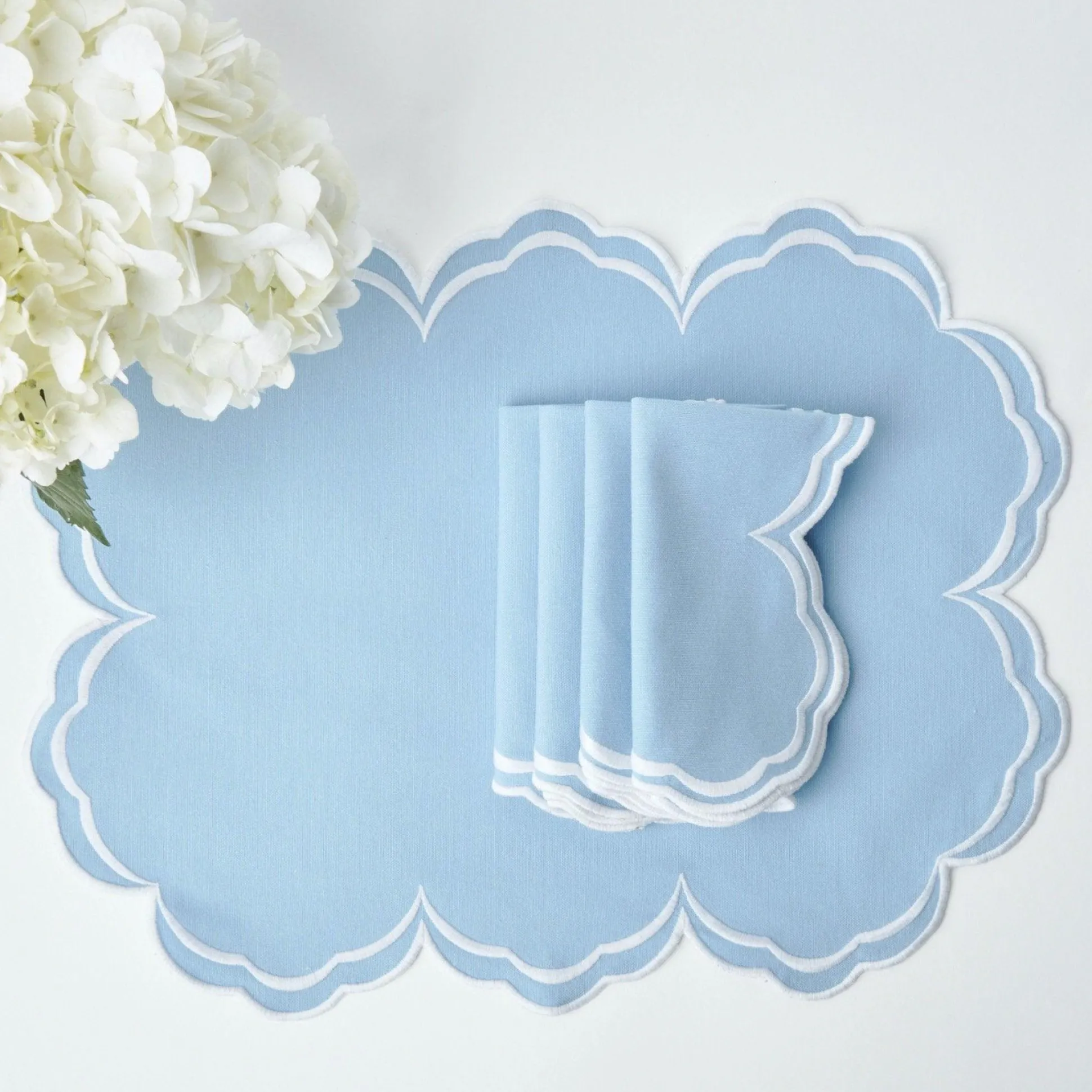 Serena Cornflower Blue Napkins (Set Of 4)