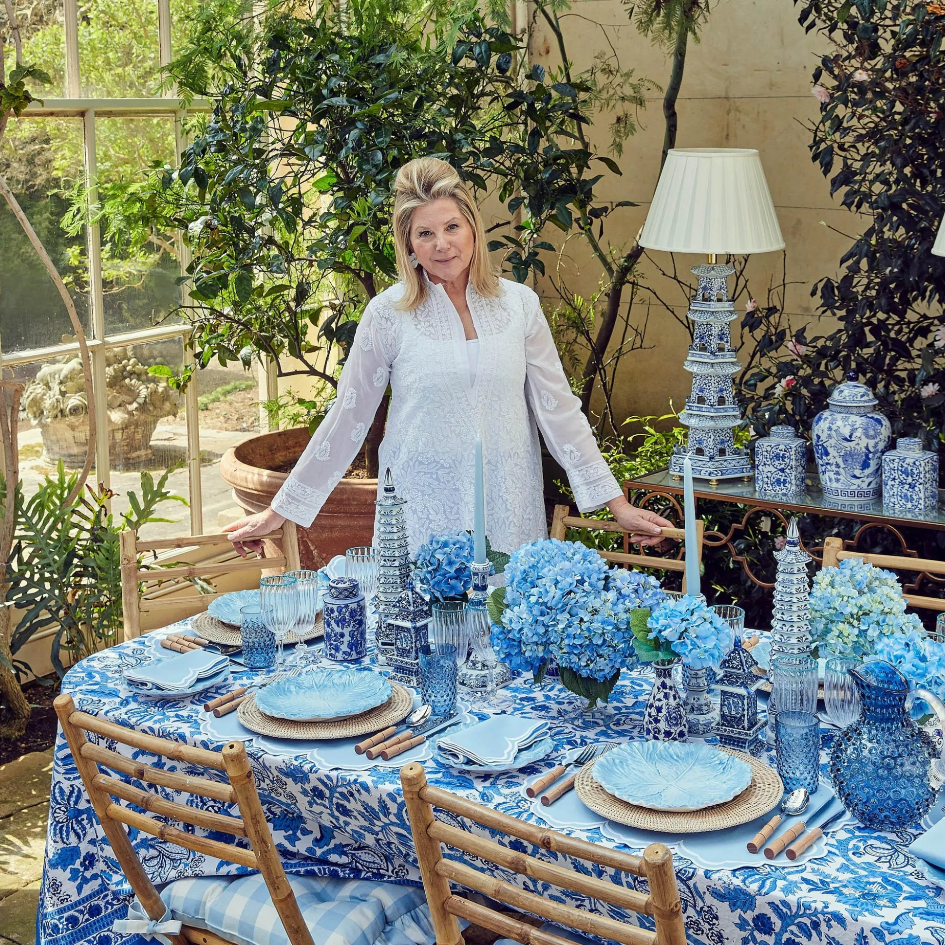 Serena Cornflower Blue Napkins (Set Of 4)