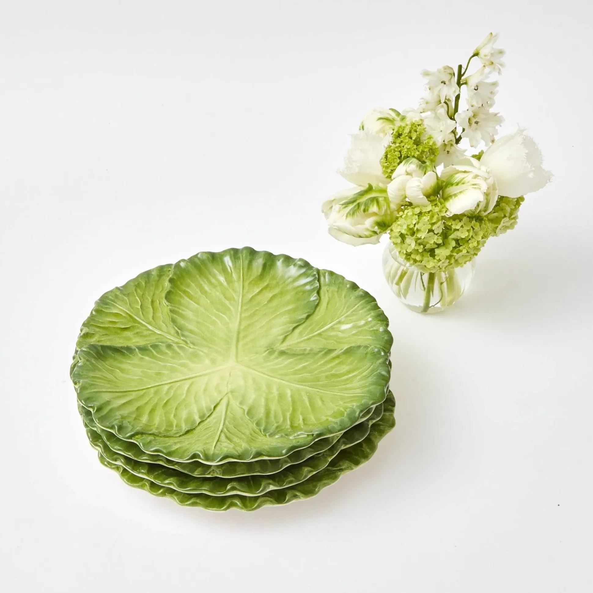 Serena Green Cabbage Dinner Plate (Set Of 4)