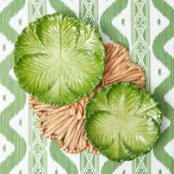 Serena Green Cabbage Dinner & Starter Plates (Set Of 8)