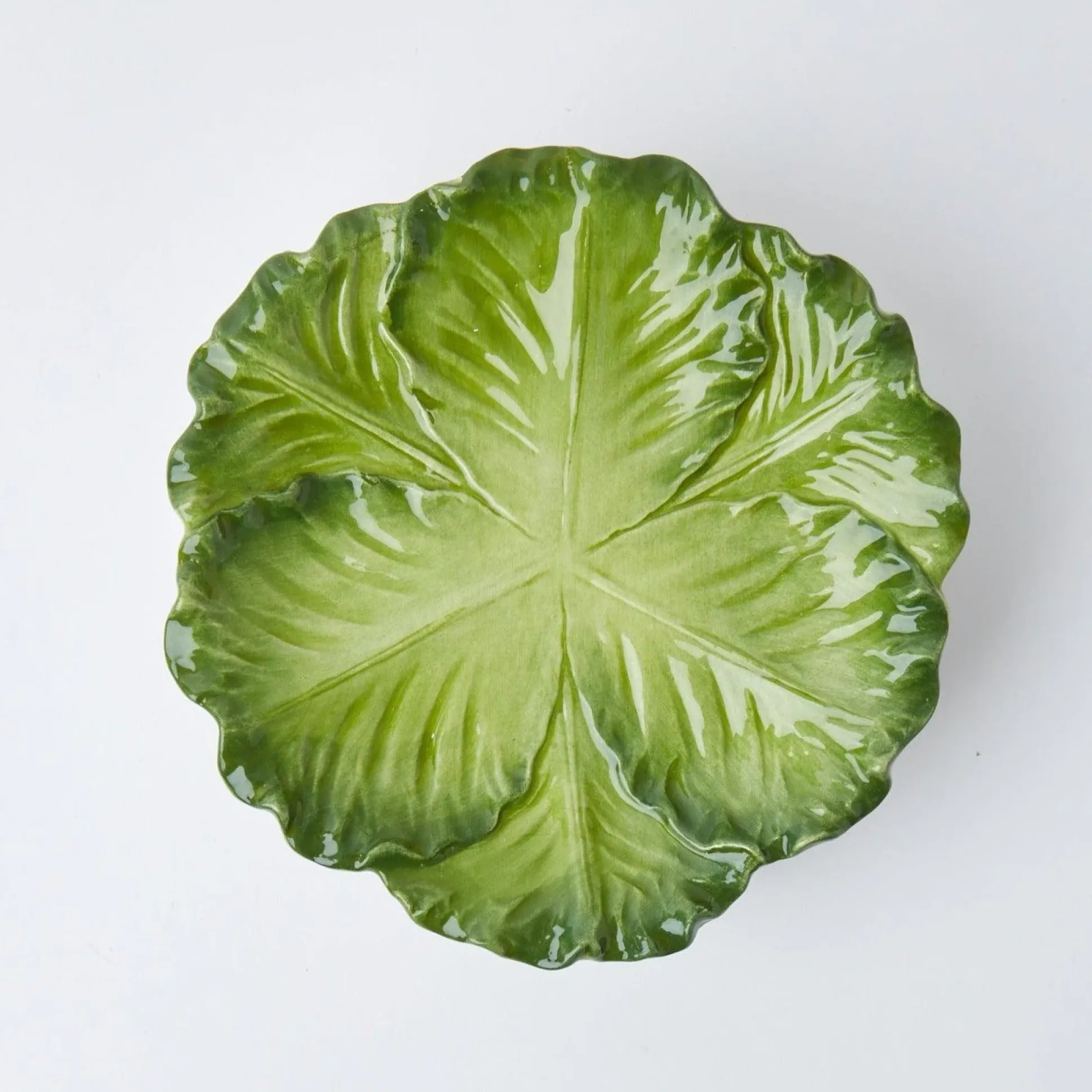 Serena Green Cabbage Starter Plate (Set Of 4)