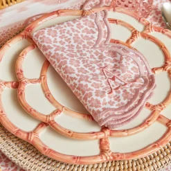 Serena Pink Leopard Napkins (Set Of 4)