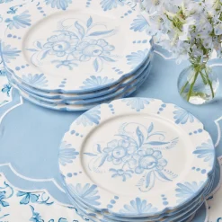 Seville Blue Gardenia Dinner Plate (Set Of 4)