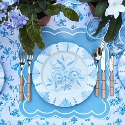 Seville Blue Gardenia Dinner Plate (Set Of 4)