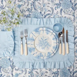 Seville Blue Gardenia Dinner Plate (Set Of 4)