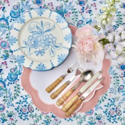 Seville Blue Gardenia Dinner Plate (Set Of 4)