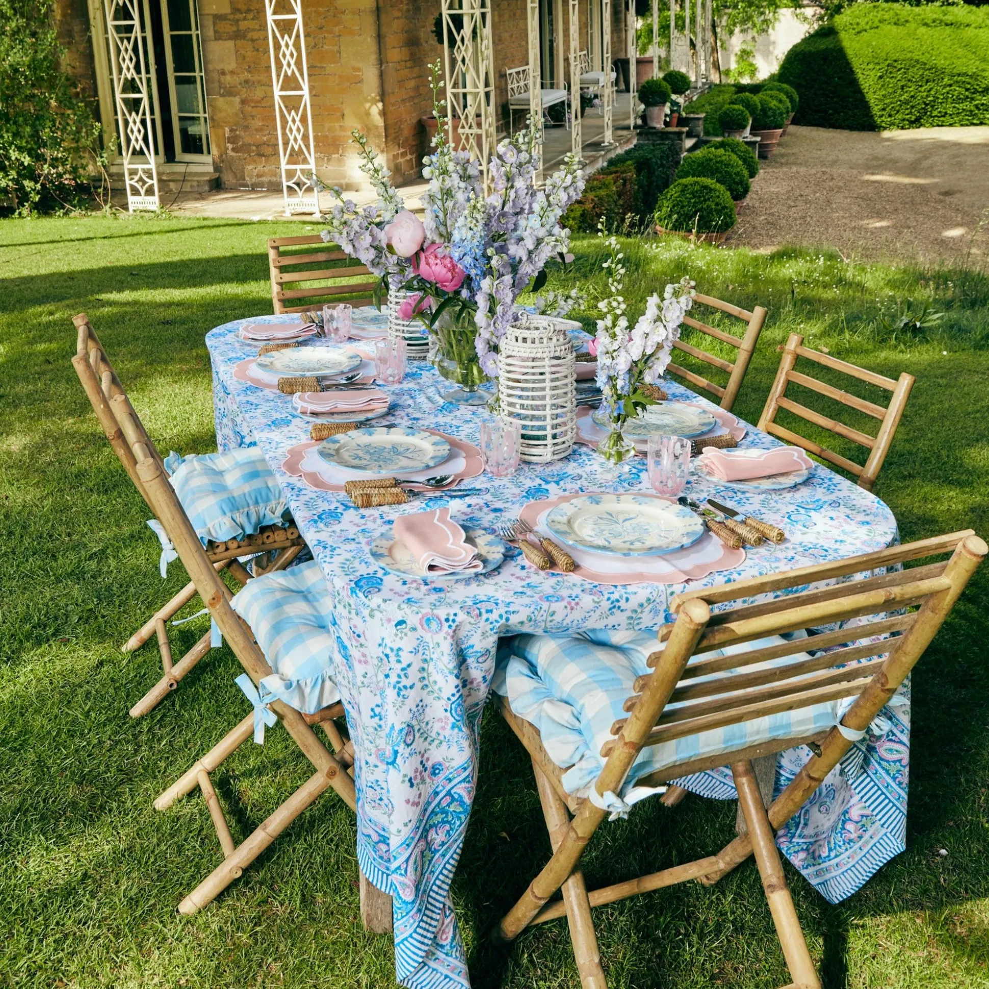 Seville Blue Gardenia Starter Plate (Set Of 4)