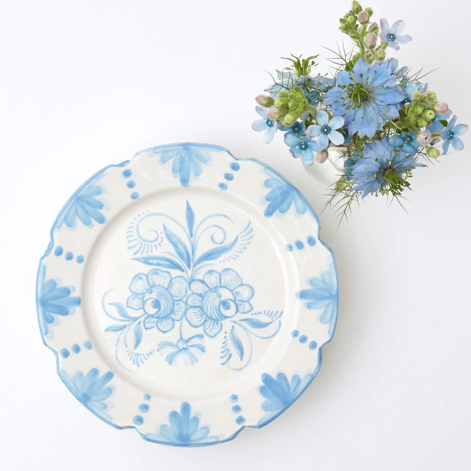 Seville Blue Gardenia Starter Plate (Set Of 4)