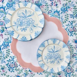Seville Blue Gardenia Starter Plate (Set Of 4)