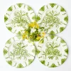Seville Green Gardenia Dinner Plates (Set Of 4)