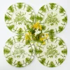 Seville Green Gardenia Dinner & Starter Plates (Set Of 8)