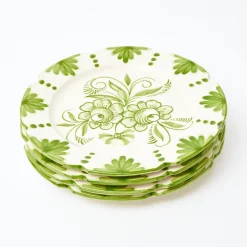 Seville Green Gardenia Dinner Plates (Set Of 4)