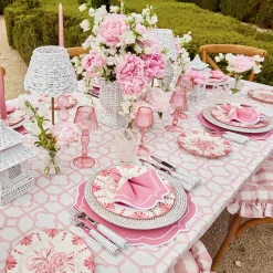 Seville Pink Gardenia Dinner & Starter Plates (Set Of 8)