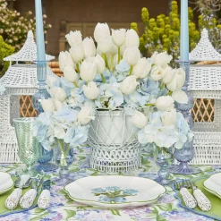 Small Blue Fluted Vase (Set Of 3)