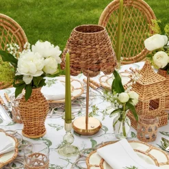 Small Eden Green Candle Holders (Pair)