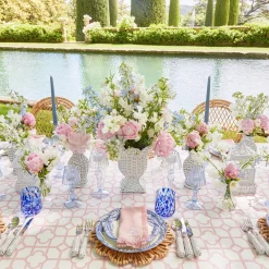 Small White Rattan Urn Vase