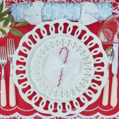 Snow White Velvet Napkin Bows (Set Of 4)