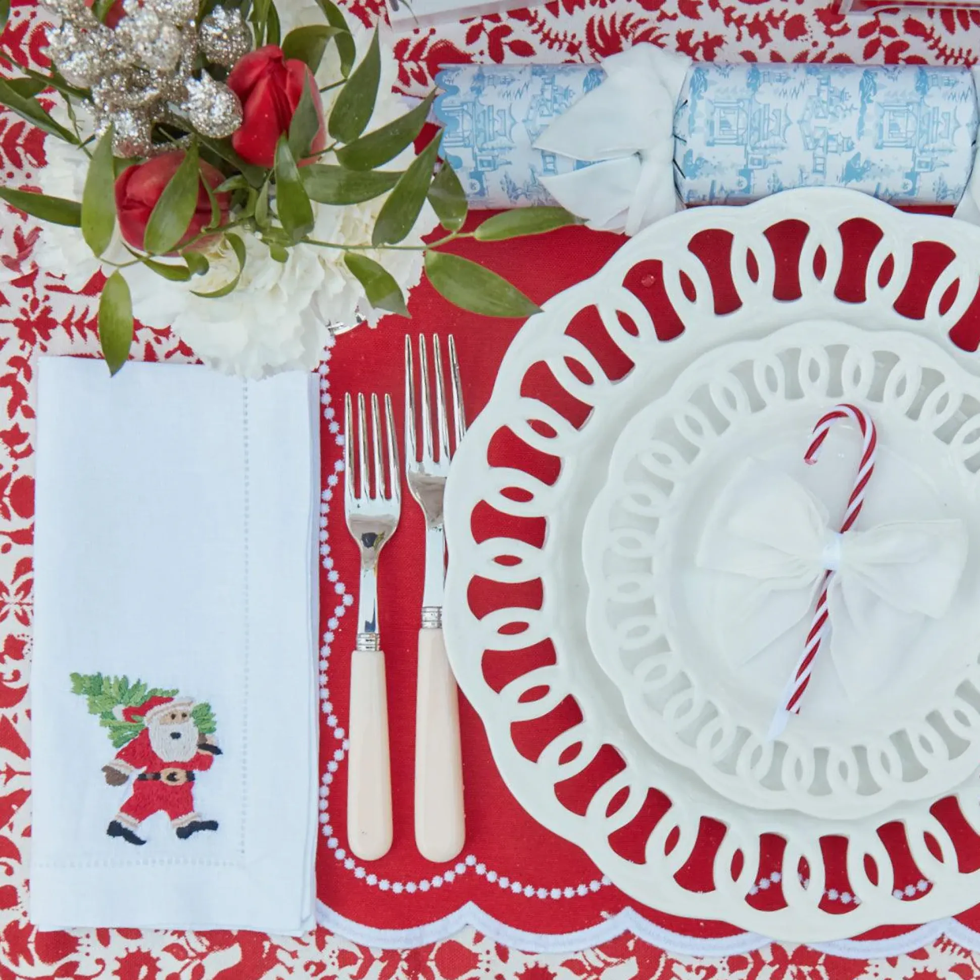 Snow White Velvet Napkin Bows (Set Of 4)