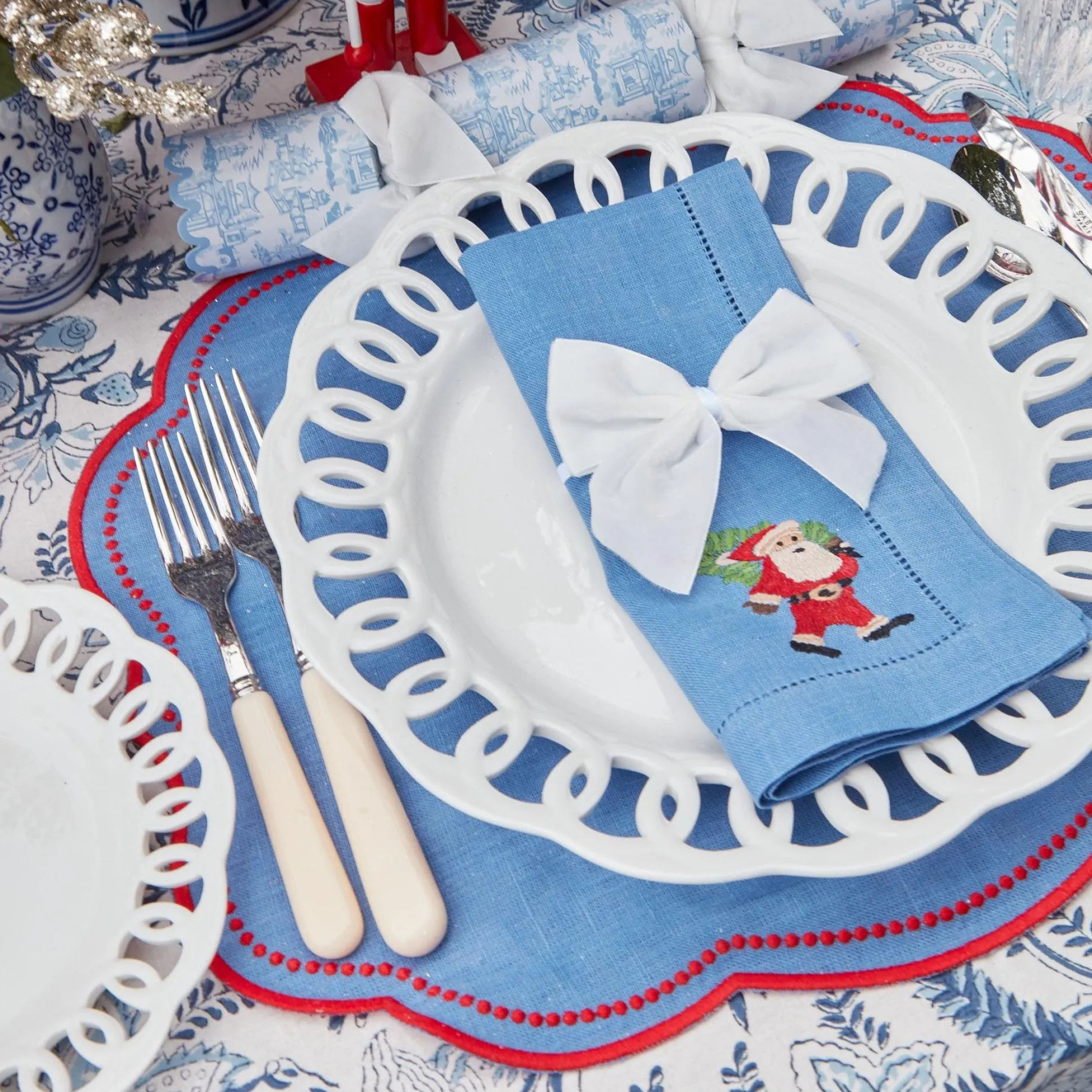 Snow White Velvet Napkin Bows (Set Of 4)