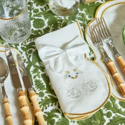 Snow White Velvet Napkin Bows (Set Of 4)