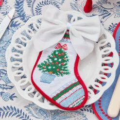 Snow White Velvet Napkin Bows (Set Of 4)