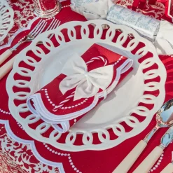 Snow White Velvet Napkin Bows (Set Of 4)