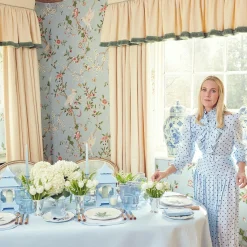 Square Floral Print Ginger Jar