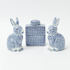 Square Floral Print Ginger Jar