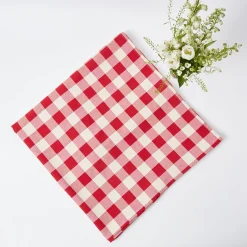 Swiss Red Gingham Tablecloth