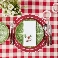 Swiss Red Gingham Tablecloth