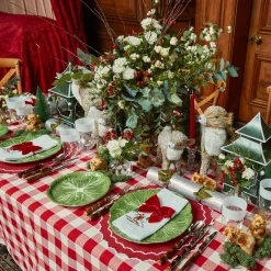 Swiss Red Gingham Tablecloth