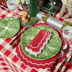 Swiss Red Gingham Tablecloth