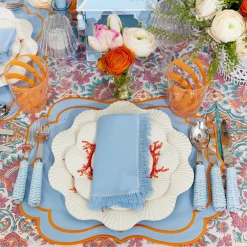 Sylvie Blue & Orange Placemats (Set Of 4)