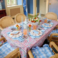 Sylvie Blue And Orange Placemats & Napkins (Set Of 4)