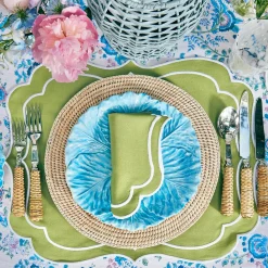 Sylvie Green Embroidered Placemats (Set Of 4)