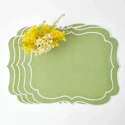 Sylvie Green Embroidered Placemats (Set Of 4)