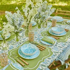 Sylvie Green Embroidered Placemats (Set Of 4)