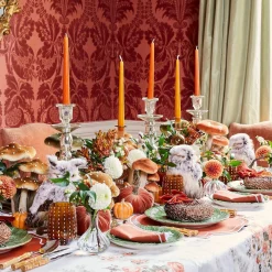 Tall Mercury Glass Candle Holder Trio