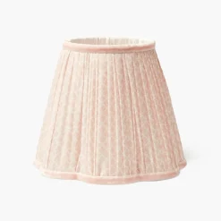 Tall Rechargeable Lamp With Pink Lotus Lampshade