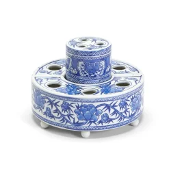 Three Piece Chinoiserie Vase