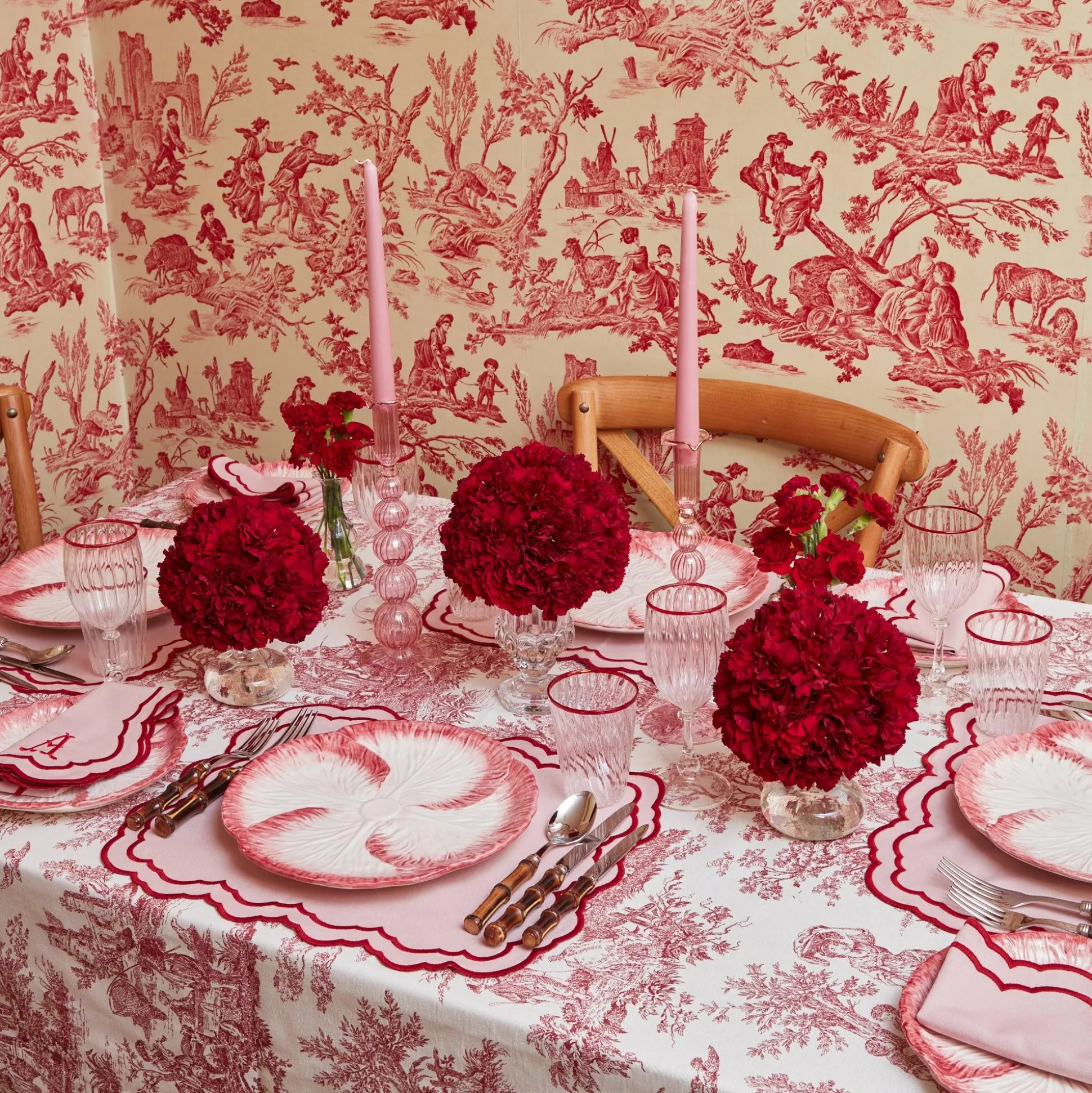 Valerie Pink Napkins (Set Of 4)