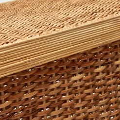 Vivienne Rattan Scalloped Console Table