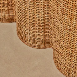 Vivienne Rattan Scalloped Console Table