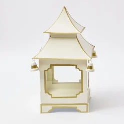 White & Gold Pagoda Lantern
