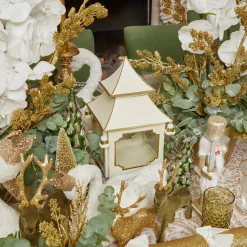 White & Gold Pagoda Lantern