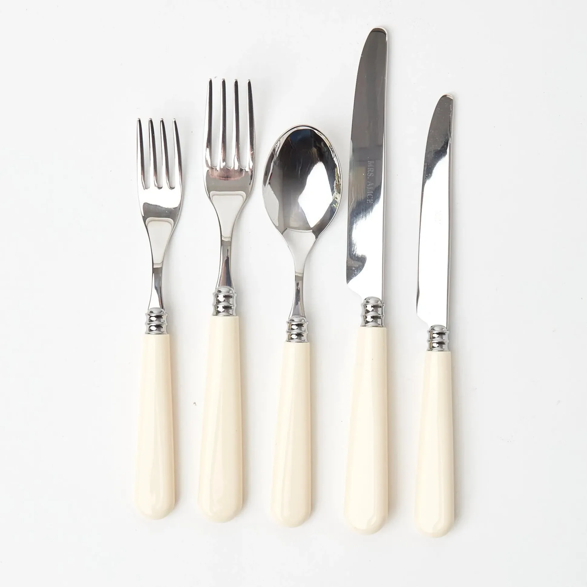 White Ivory Cutlery (5 Piece)