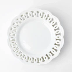 White Lace Dinner Plates (Set Of 4)