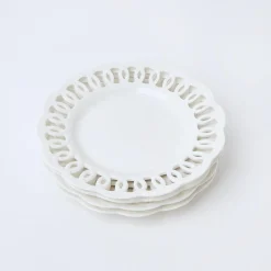 White Lace Starter Plates (Set Of 4)